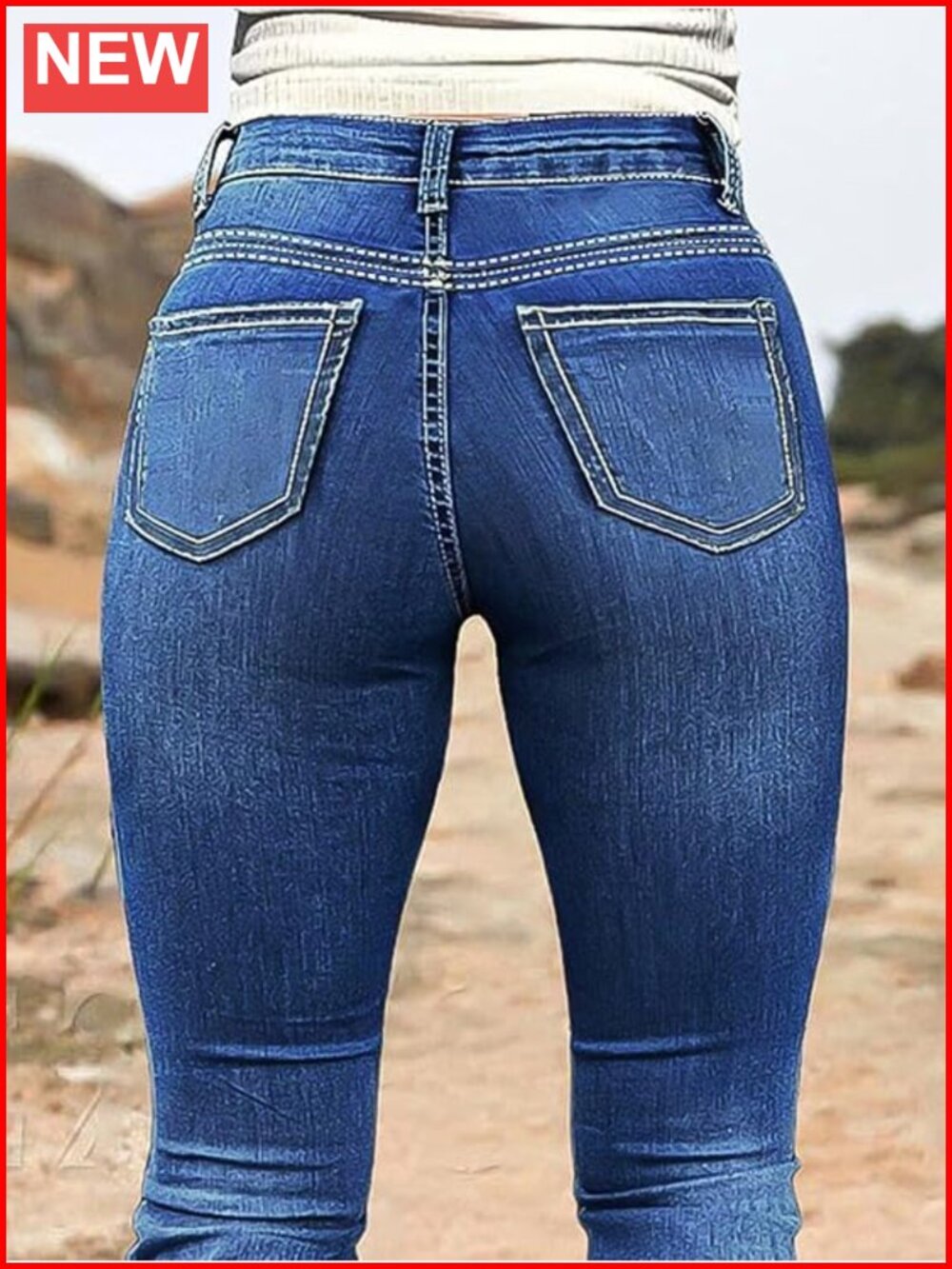 Mid Rise Bootcut Split Ripped Stitch Curvy Jeans - Picture 5 of 6